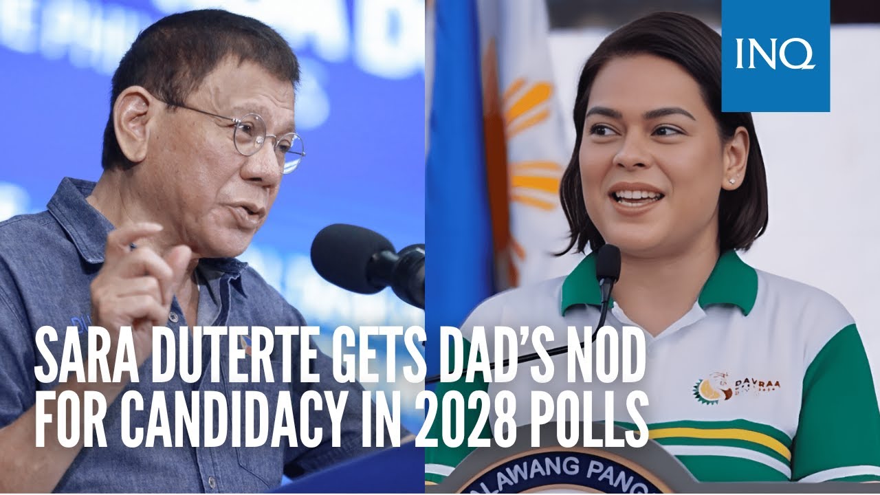 Sara Duterte gets dad’s nod for candidacy in 2028 polls