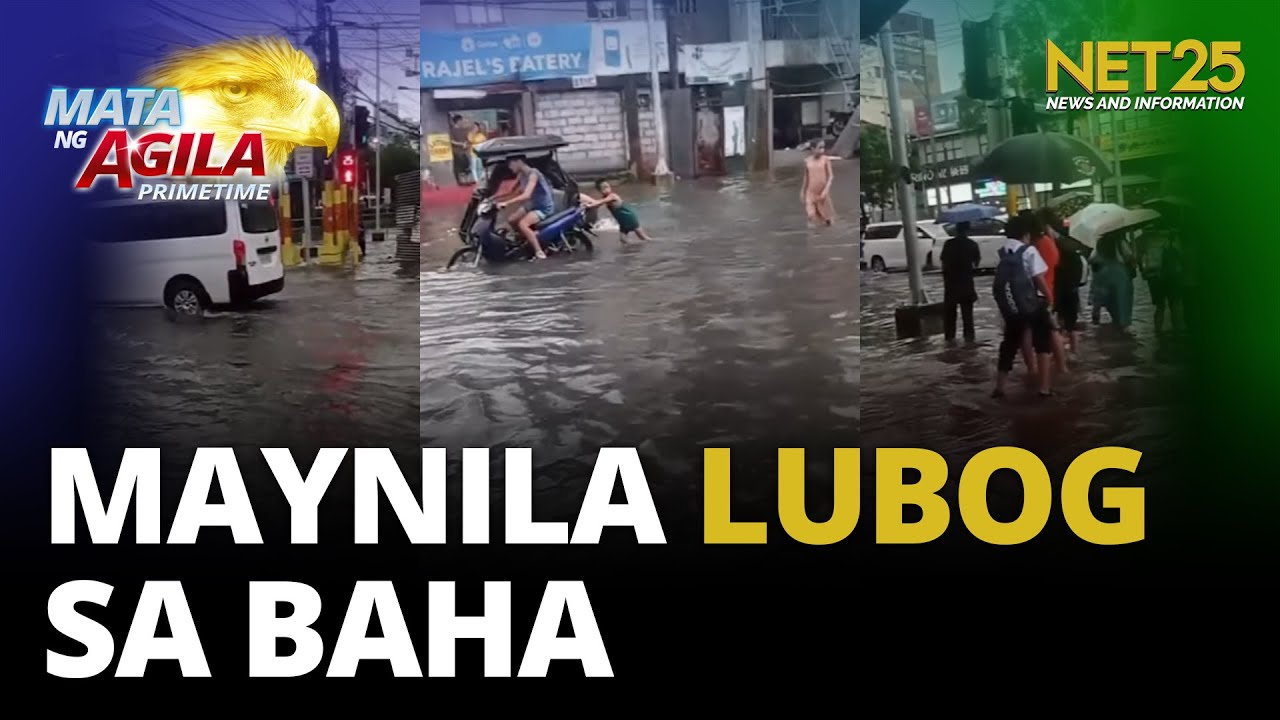 Binaha ang ilang pangunahing kalsada sa Maynila dahil sa ulan