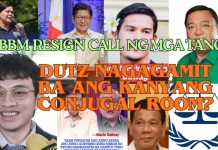Dutz conjugal room ready all the time at BBM RESIGN CALL ng mga DDS & destabilizers