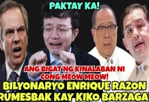 BILYONARYO ENRIQUE RAZON K!N4SUHAN SI KIKO BARZAGA! SIYA DAW ANG UT4K NG KUR4PSYON SA KONGRESO! MEOW