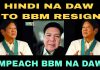 INGAY NAMAN NI DEFENSOR. HINDI NA DAW ITO BBM RESIGN. IMPEACH BBM NA DAW. TALAGA BA.