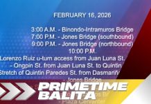 ILANG KALSADA SA MAYNILA PANSAMANTALANG ISASARA, PARA SA SELEBRASYON NG CHINESE NEW YEAR