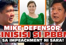 MIKE DEFENSOR, SINISISI SI PBBM SA IMPEACHMENT NI SARA DUTERTE!