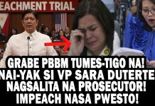 NAI-YAK SI VP SARA DUTERTE! GRABE PBBM TUMES-TIGO NA! IMPEACH NASA PWESTO! NAGSALITA NA PROSECUTOR!