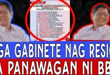 GABINETE NAG RESIGN SA PANAWAGAN NI BBM SAAN SILA SA TAMAD O KURAP?