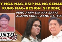 MAY MGA NAG-IISIP NA NG SENARYO KUNG MAG-RESIGN SI PBBM; PERO AYAW DIN KAY SARA!