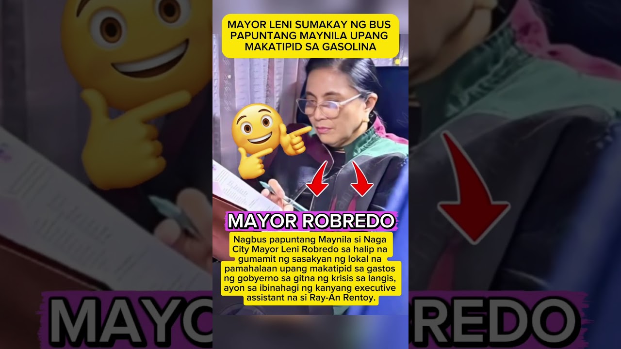 MAYOR LENI SUMAKAY NG BUS PAPUNTANG MAYNILA UPANG MAKATIPID SA