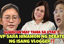 SARA DUTERTE HINAMON NG DEBATE NG ISANG VLOGGER! GUANZON MAY TOP4K?