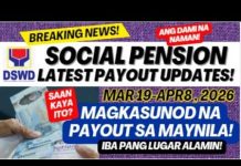 BREAKING NEWS! MAGKASUNOD NA PAYOUT SA MAYNILA ATBP! SOCIAL PENSION PAYOUT UPDATES MAR19-APR8 ALAMIN