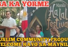 MUSLIM COMMUNITY WELCOME KAYO SA MAYNILA YORME ISKO DOMAGOSO HALAL FESTIVAL