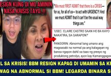 DAHIL SA KRISIS BBM RESIGN! LEGARDA BINARA SI BBM